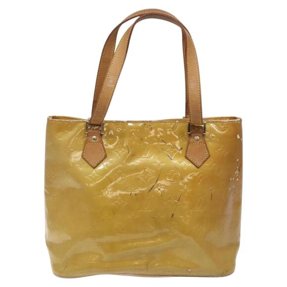 LOUIS VUITTON Monogram Vernis Houston Hand Bag Beige M91004 - Picture 2 of 13